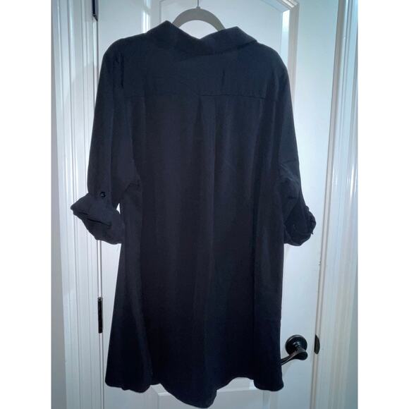 Avenue Black Aspen Plain Shirt Button Down Tunic NWT 20W - Picture 6 of 7